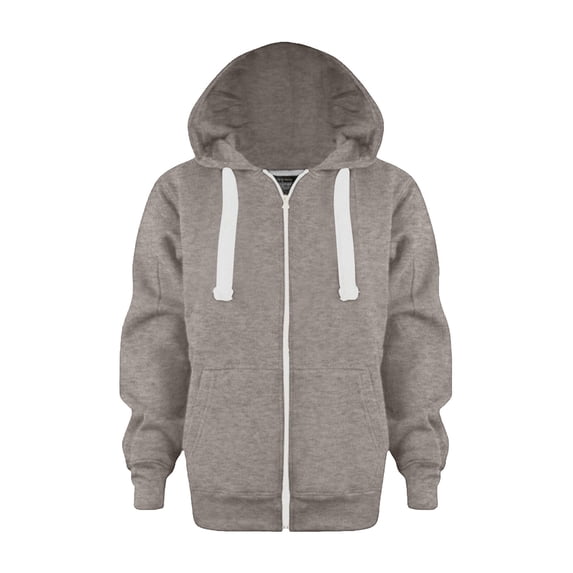 OYXSER Boys Zip Up Hoodie Oversized Long Sleeve Sweatshirt Jacket with Pocket School, Coffee 13-14Y