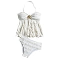 thumbnail image 1 of OYXSER Girl's 2 Piece Boho Bikini Sets Ruffle Beach Swimsuit, White 7-8Y, 1 of 6