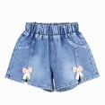 thumbnail image 1 of OYXSER Girls Denim Shorts Cut-Off Jean Shorts Cute Summer Trendy Fashion Denim Shorts, Light Pink 6-7Y, 1 of 4