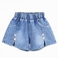 thumbnail image 1 of OYXSER Girls Denim Shorts Cut-Off Jean Shorts Cute Summer Trendy Fashion Denim Shorts, Pink 4-5T, 1 of 4