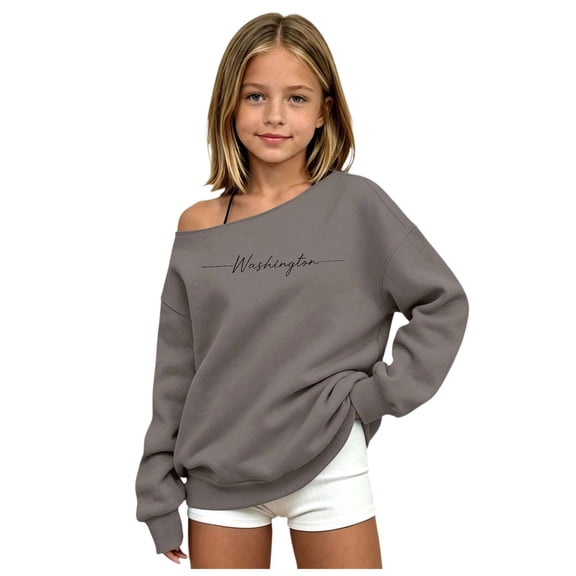 OYXSER Girls Off The Shoulder Tops Sweatshirts for Girls Tween Girl Tops, 3-14 Years