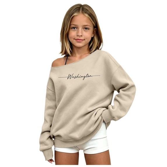 OYXSER Girls Off The Shoulder Tops Sweatshirts for Girls Tween Girl Tops, 3-14 Years