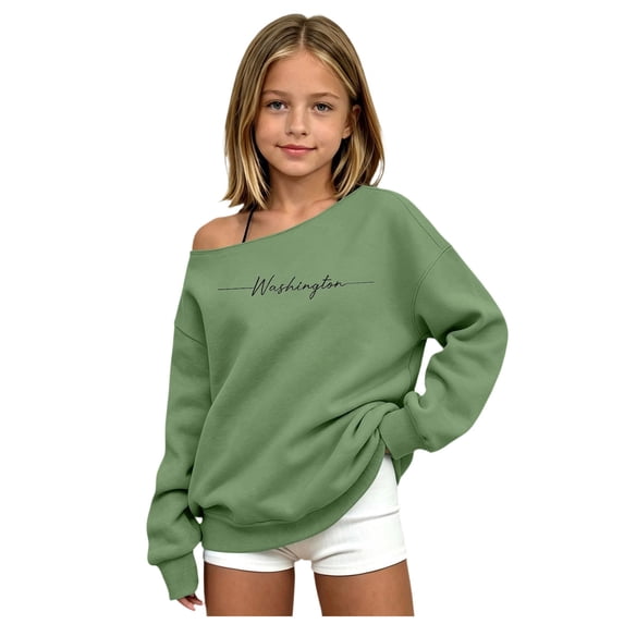 OYXSER Girls Off The Shoulder Tops Sweatshirts for Girls Tween Girl Tops, 3-14 Years