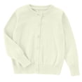 thumbnail image 1 of OYXSER Kids Long Sleeve Cardigan Sweater Girls Button Down Crewneck Knit Uniform, White 15-16Y, 1 of 5