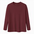 thumbnail image 1 of OYXSER Men's Long Sleeve T Shirt Crew Neck Cotton Soft Lightweight Basic Tee 9 Colors S-3XL, 1 of 9