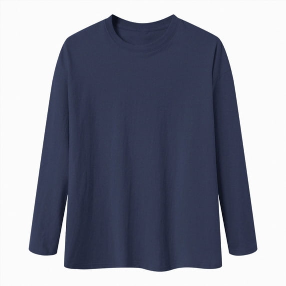 OYXSER Mens Basic Long Sleeve Tee Shirt Cotton Crew Neck Casual Daily Wear 9 Colors S-3XL