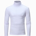 thumbnail image 1 of OYXSER Mens Basic Turtleneck Long Sleeve Pullover Sweater Slim Fit Lightweight Knitted Top, White XL, 1 of 1
