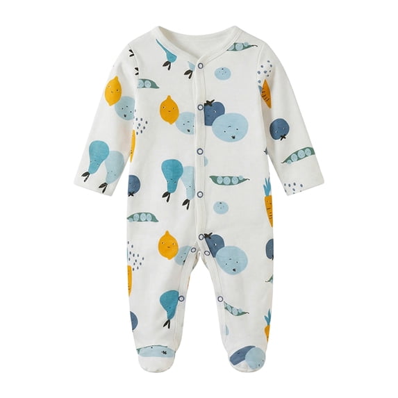 OYXSER Newborn Boy Clothes 6M Newborn Infant One Piece Romper Bodysuit Jumpsuit Long Sleeve Button Crew Neck Winter Outfit, Orange 3-6 Months