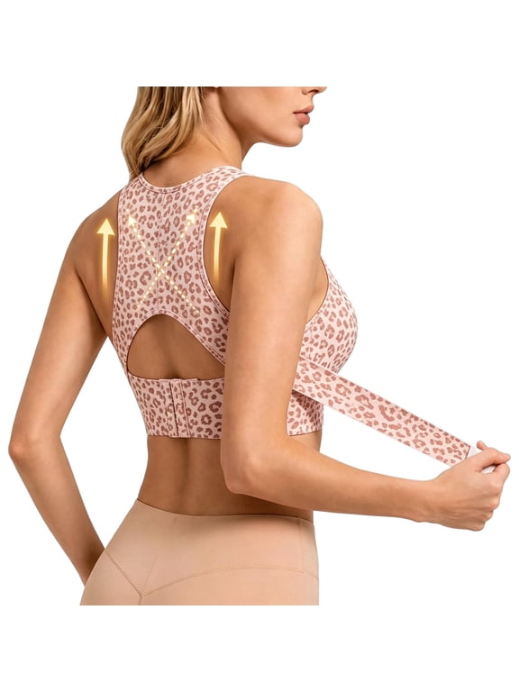 Posture Bra for Women Wireless Bra Wide Strap Back Support Full Coverage Bra for Housewives Mothers Gifts
