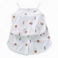 thumbnail image 1 of OYXSER Summer Toddler Girl Clothes 1T 2T 3T 4T 5T T-Shirt Tee Tops + Shorts Ribbed Knit Cute Outfits Set 2pcs Shorts Outfits Set, White 6-7Y, 1 of 7
