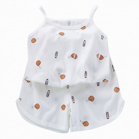 OYXSER Summer Toddler Girl Clothes 1T 2T 3T 4T 5T T-Shirt Tee Tops + Shorts Ribbed Knit Cute Outfits Set 2pcs Shorts Outfits Set, White 6-7Y