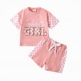 thumbnail image 1 of OYXSER Summer Toddler Girl Clothes 1T 2T 3T 4T 5T T-Shirt Tee Tops + Shorts Ribbed Knit Cute Summer Short Set 2 Pieces Shorts Set, Red 12-18M, 1 of 7