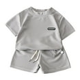 thumbnail image 1 of OYXSER Toddler Baby Boy Clothes 18 24 Months Cartoon Cotton Summer Short Sleeve T-Shirt Tops Shorts Clothes Sets Baby Boy Outfits, Gray 15-16Y, 1 of 3