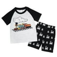 thumbnail image 1 of OYXSER Toddler Baby Boy Clothes 2T 3T Cute Summer Kids Pattern Short Sleeve T-Shirt Tops Shorts Clothes Sets Kids Outfit Set, Gray 2-3T, 1 of 9