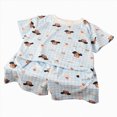 thumbnail image 1 of OYXSER Toddler Baby Girl Summer Clothes 1T 2T 3T 4T 5T T-Shirt Tee Tops + Shorts Ribbed Knit Cute Summer Short Set 2 Pieces Shorts Set, Blue 6-7Y, 1 of 7