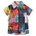 thumbnail image 1 of OYXSER Toddler Boy Outfit Casual Outfit Short Sleeve T-Shirt Tops Shorts Set Cool Short Sets, Dark Blue 7-8Y, 1 of 6