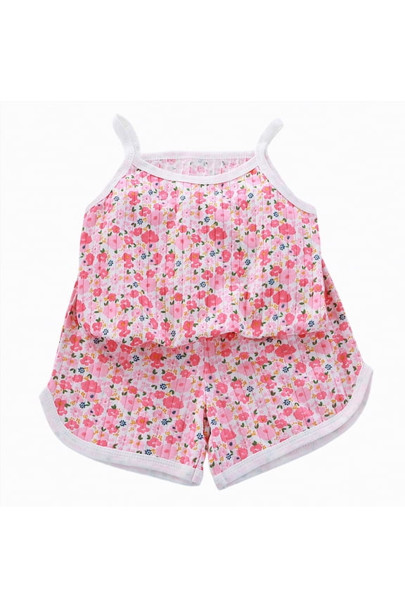 Toddler Girls Clothes 1T 2T 3T 4T 5T T-Shirt Tee Tops + Shorts Ribbed Knit Cute Summer Short Set 2 Pieces Shorts Set, Red 2-3T