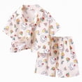 thumbnail image 1 of OYXSER Toddler Girls Summer Outfits 1T 2T 3T 4T 5T T-Shirts Shorts Clothing Set Ribbed Knit Cute Summer Short Set 2 Pieces Shorts Set, White 3-4T, 1 of 8