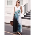 thumbnail image 1 of OYYN Women's A-Line Sleeveless V-Neck Relaxed Fit Maxi Casual Dress, 1 of 5