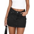 thumbnail image 1 of OYYN Jean Skirts for Women Mid/Low Rise Trendy Vintage Micro Skort Y2K Sexy Style Summer Denim Mini Skirt, 1 of 8