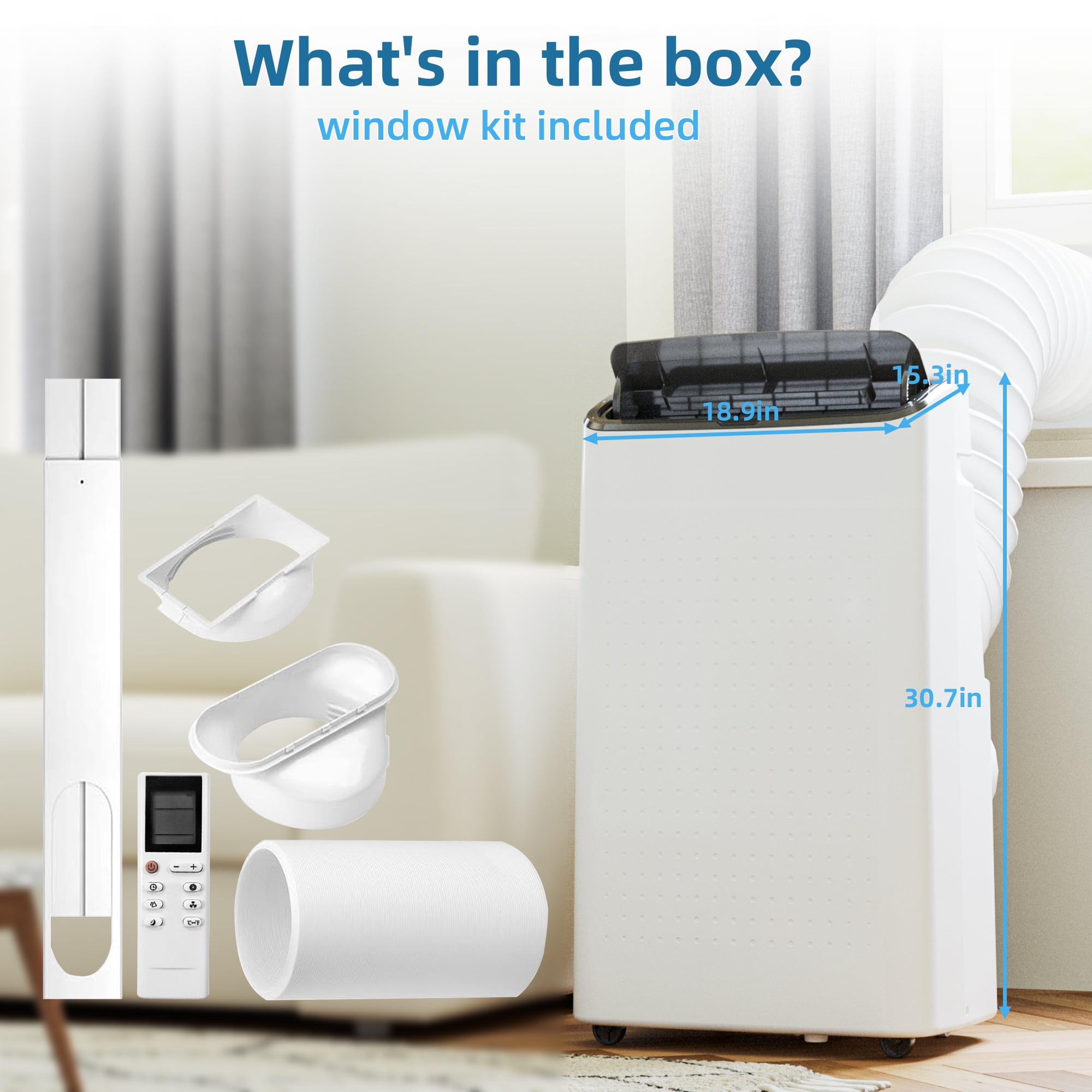 OYang 14,000 BTU Portable Air Conditioner， 3 in 1 Air Cooler with Cooling and powerful dehumidification ability AC Unit Cools with Remote Control, for Rooms Up to 752 Sq. Ft