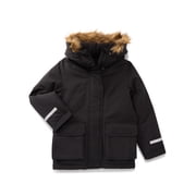 Ozark Trail Girls Parka with Faux Fur Hood Lining, Sizes 4-18