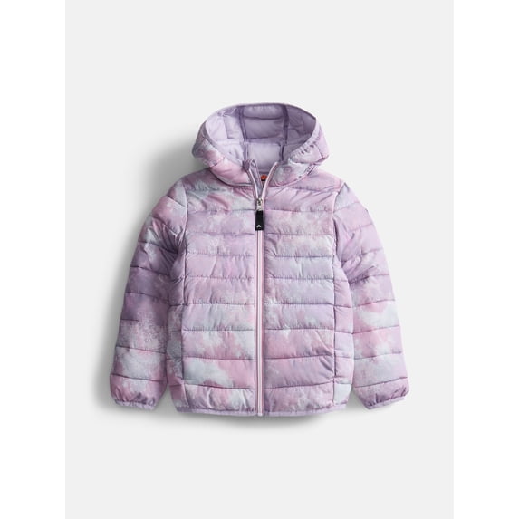 Ozark Trail Girls Light Weight Puffer Jacket, Sizes 4-18 & Plus