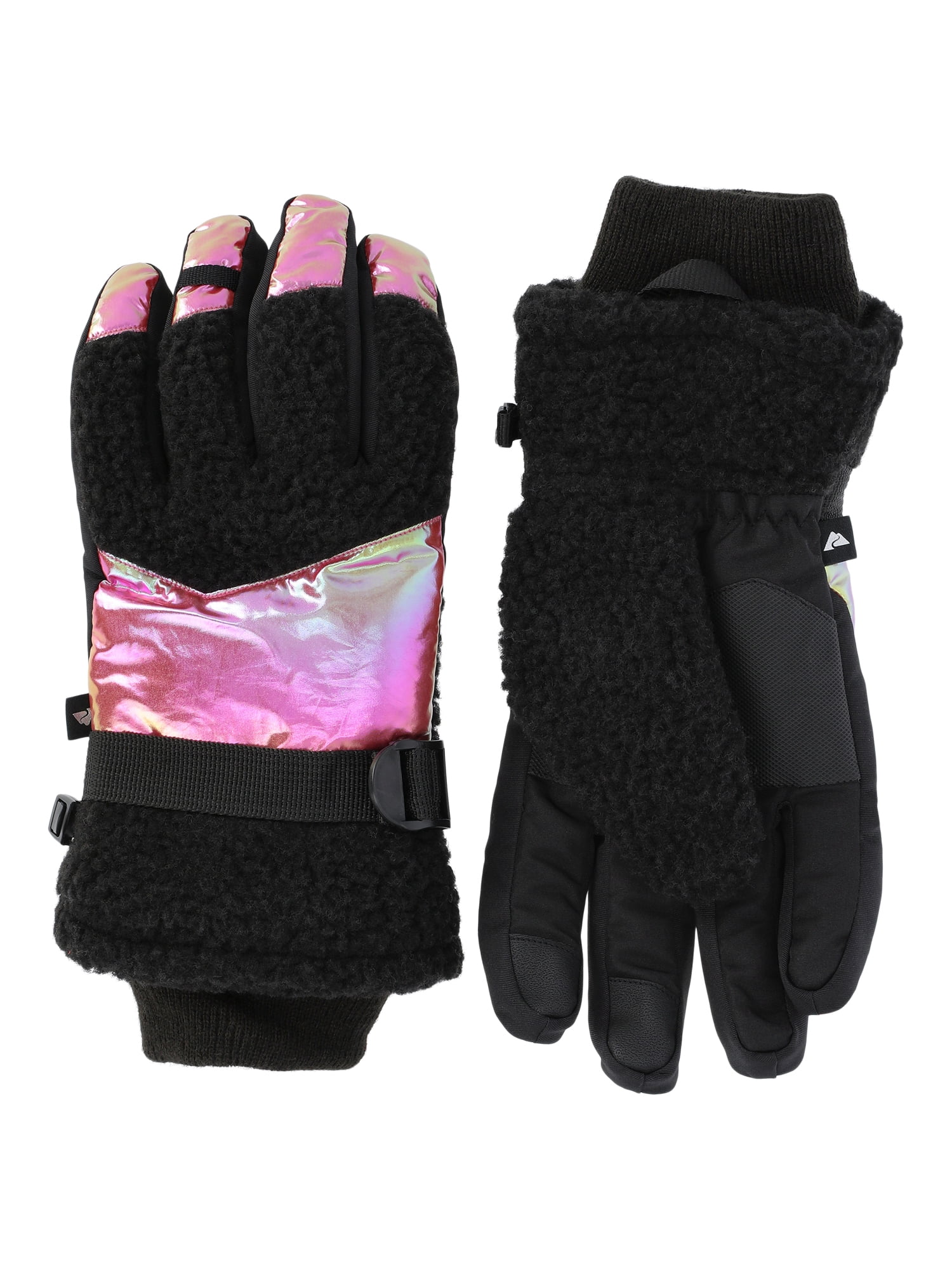 Ozark Trail Girls Plush Ski Gloves, Sizes S-XL