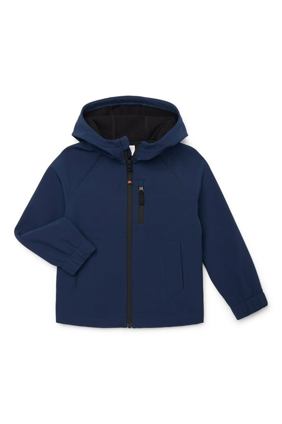 Little and Big Boys Hooded Softshell Jacket, Lightweight, Sizes 4-18