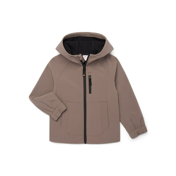 Ozark Trail Little and Big Boys Hooded Softshell Jacket, Lightweight, Sizes 4-18
