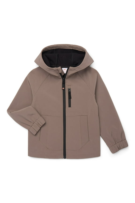Little and Big Boys Hooded Softshell Jacket, Lightweight, Sizes 4-18