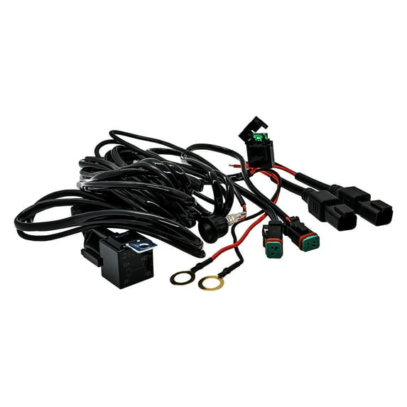 OZ-USA 16# AWG Double DT Plug Wiring Harness Kit with DC 12v 40A Relay, 20A Fuse, Lighted On/Off Switch
