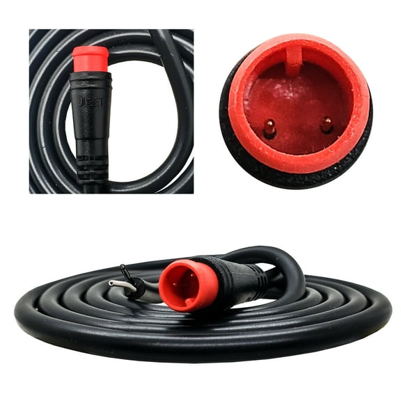 OZ-USA 2X Julet Plug 2-Pin Male Connector Pigtail 3FT Wire for E-Bike LED Lights