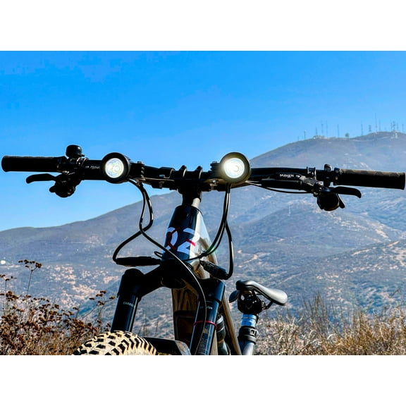 OZ-USA Droid Spot E Bike Headlights LED Handlebar Mount Compatible with Shimano E5000, E7000, E6100, E6110 EP8 Motors