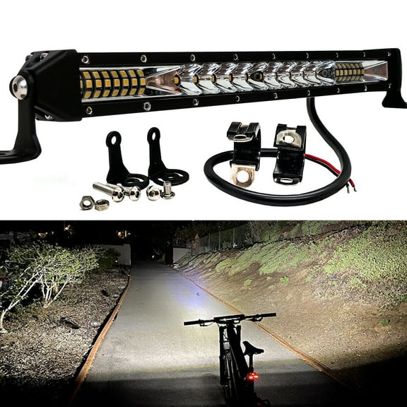 OZ-USA E-Bike LED Light Bar Headlight with Handlebar Clamp for Intense Tazer MX Pro Expert Mountain Bike
