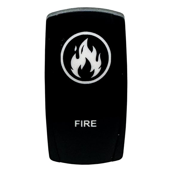 OZ-USA Fire | On / Off Momentary Rocker Switch | 4-Pin 20A Blue LED Backlit | Waterproof 12V 48V | SPST