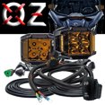 thumbnail image 1 of OZ-USA OZ-USA 4" Amber LED Ditch Lights 180° Beam DRL with Power Distribution Block Busbar Wire Harness Roll Cage Pillar Mount Adjustable Brackets Compatible with 2018-2024 Can-Am Maverick X3 Defender, 1 of 5