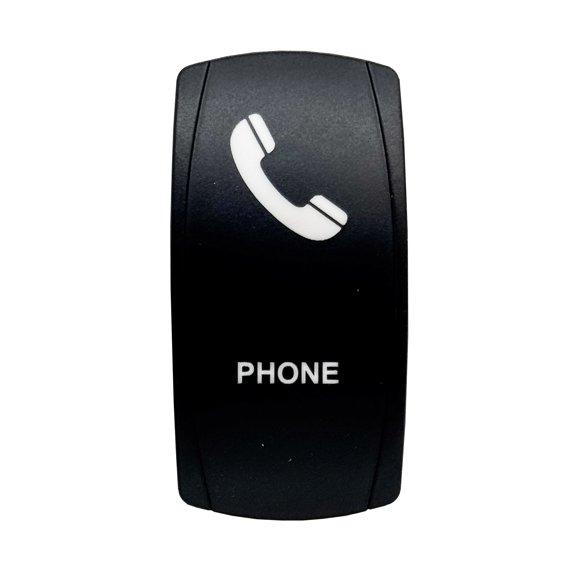 OZ-USA Phone | On / Off Rocker Switch | Analog Icon | 4-Pin 20A Blue LED Backlit | Waterproof 12V  48V
