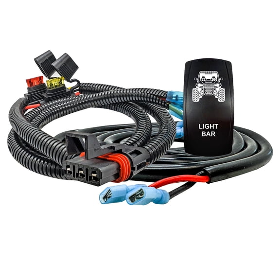 OZ-USA Plug-and-Play Pulse Power Busbar Plug Wiring Harness Laser-Etched LIGHT BAR On/Off Rocker Switch Compatible with Polaris RZR PRO XP Ranger General XPEDITION ADV 2018-2026