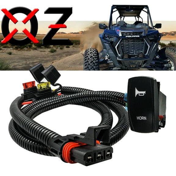 OZ-USA Power Bus Bar Plug Wire Kit with Momentary Horn On/Off Rocker Switch Compatible with Polaris Pulse Power Busbar RZR Pro Ranger Crew XP 2018-2023