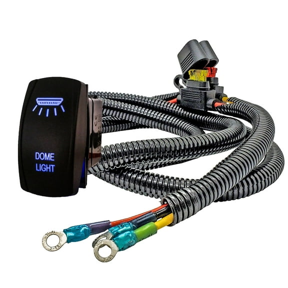 OZ-USA Power Busbar Distribution Block Wire Harness with On/Off DOME Light Rocker Switch Compatible with 2018-2023 Can-Am Maverick X3 Max RS Turbo RR Sport Trail Defender