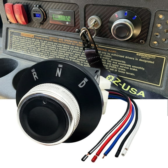 OZ-USA Rotary Gear Selector Golf Cart Forward/Reverse Switch LED Backlit Compatible with EZGO TXT PDS Electric 36V - 48V