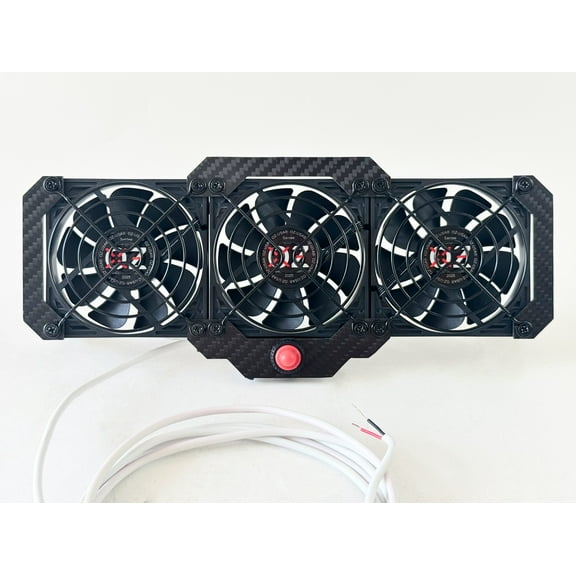 OZ-USA Triple RV Fridge Evaporator Fin Cooling Fan Frost Free 12v Carbon Fiber