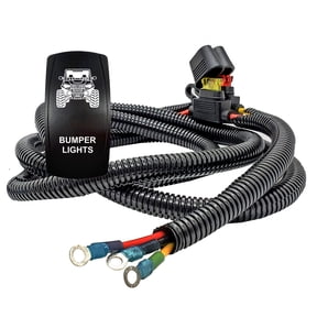 OZ-USA UTV BUMPER LIGHTS On/Off Rocker Switch with Power Distribution Block Wire Kit Compatible with Can-Am Maverick X3 MAX Defender Commander Sport Trail 20182026