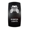 thumbnail image 1 of OZ-USA UTV Bumper Lights | On / Off Rocker Switch | 4-Pin 20A Blue LED Backlit | Waterproof 12V – 48V, 1 of 7