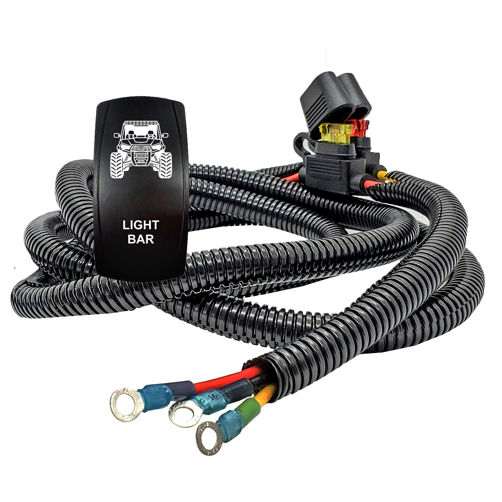 OZ-USA UTV LIGHT BAR On/Off Rocker Switch with Power Distribution Block ...