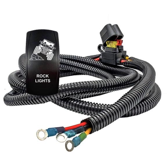 OZ-USA UTV ROCK LIGHTS On/Off Rocker Switch with Power Distribution Block Wire Kit Compatible with Can-Am Maverick X3 MAX Defender Commander Sport Trail 20182026