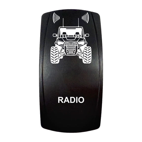 OZ-USA UTV Radio | On / Off Rocker Switch | 4-Pin 20A Blue LED Backlit | Waterproof 12V  48V