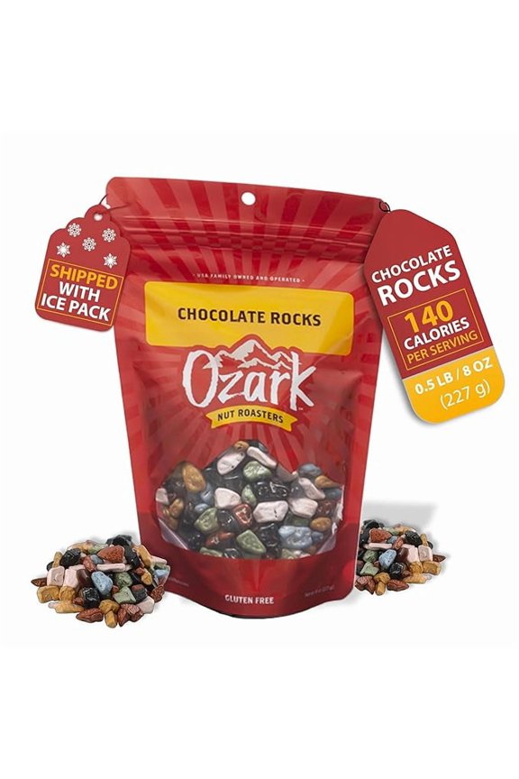, Chocolate Rocks, Coated-Choco Flavored Snacks, World-Class Gourmet Blended Chocolate Rocks, (8 oz) 1-Pack