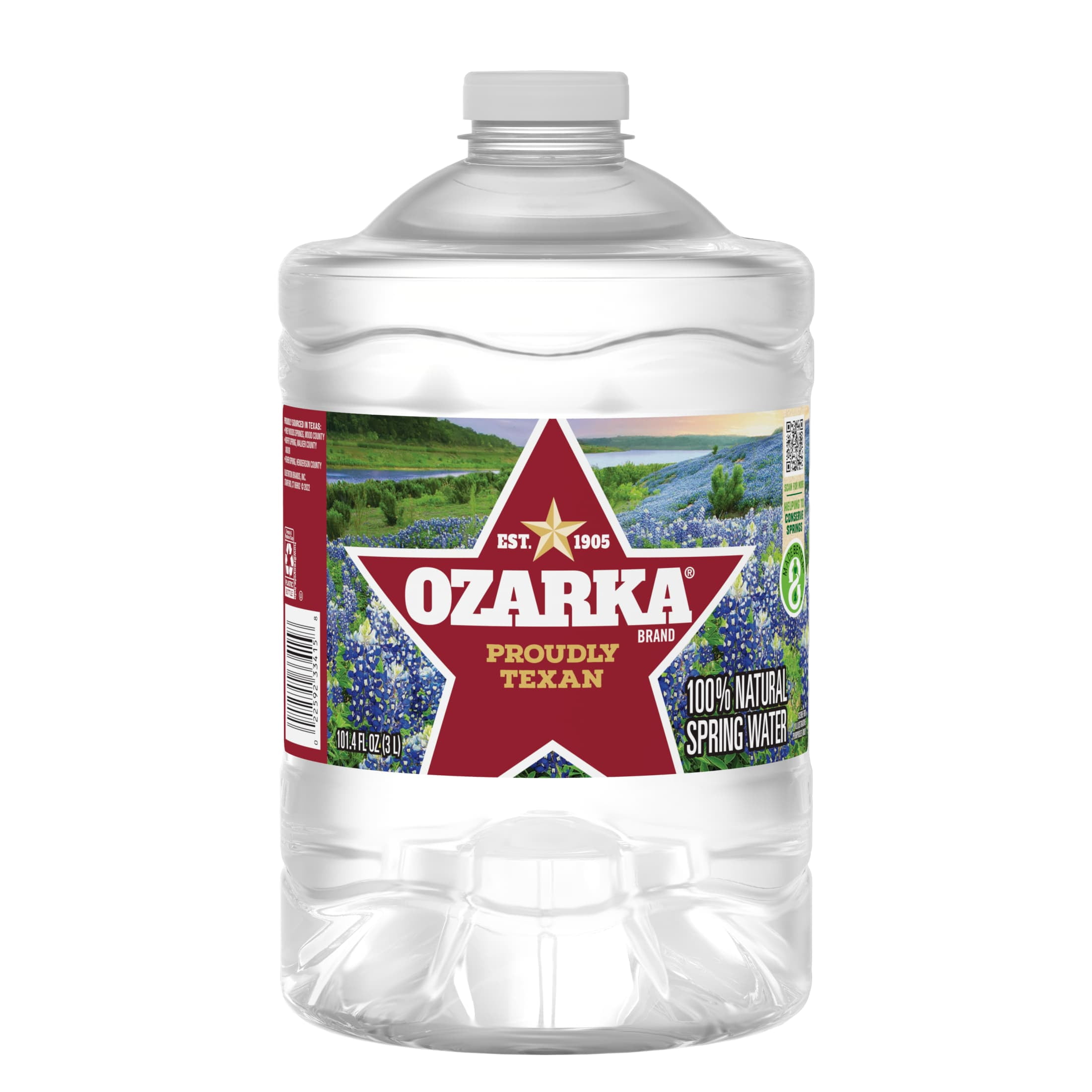 Ozarka Texas Spring Water, 3 Liter, Single